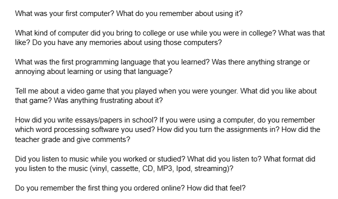 Tech-memories